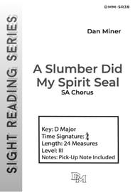 A Slumber Did My Spirit Seal SA choral sheet music cover Thumbnail